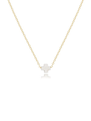 enewton 16" Necklace Gold - Off-White Signature Cross Small