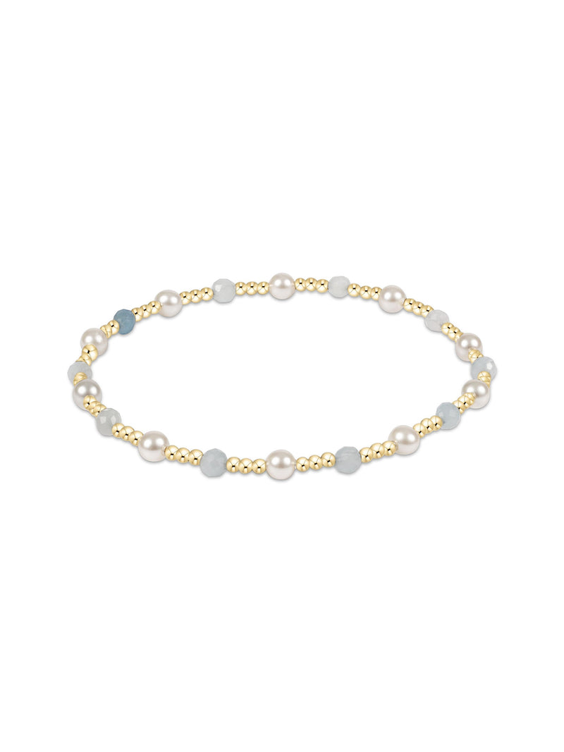 enewton Pearl Sincerity 4mm Gemstone Bracelet - Aquamarine