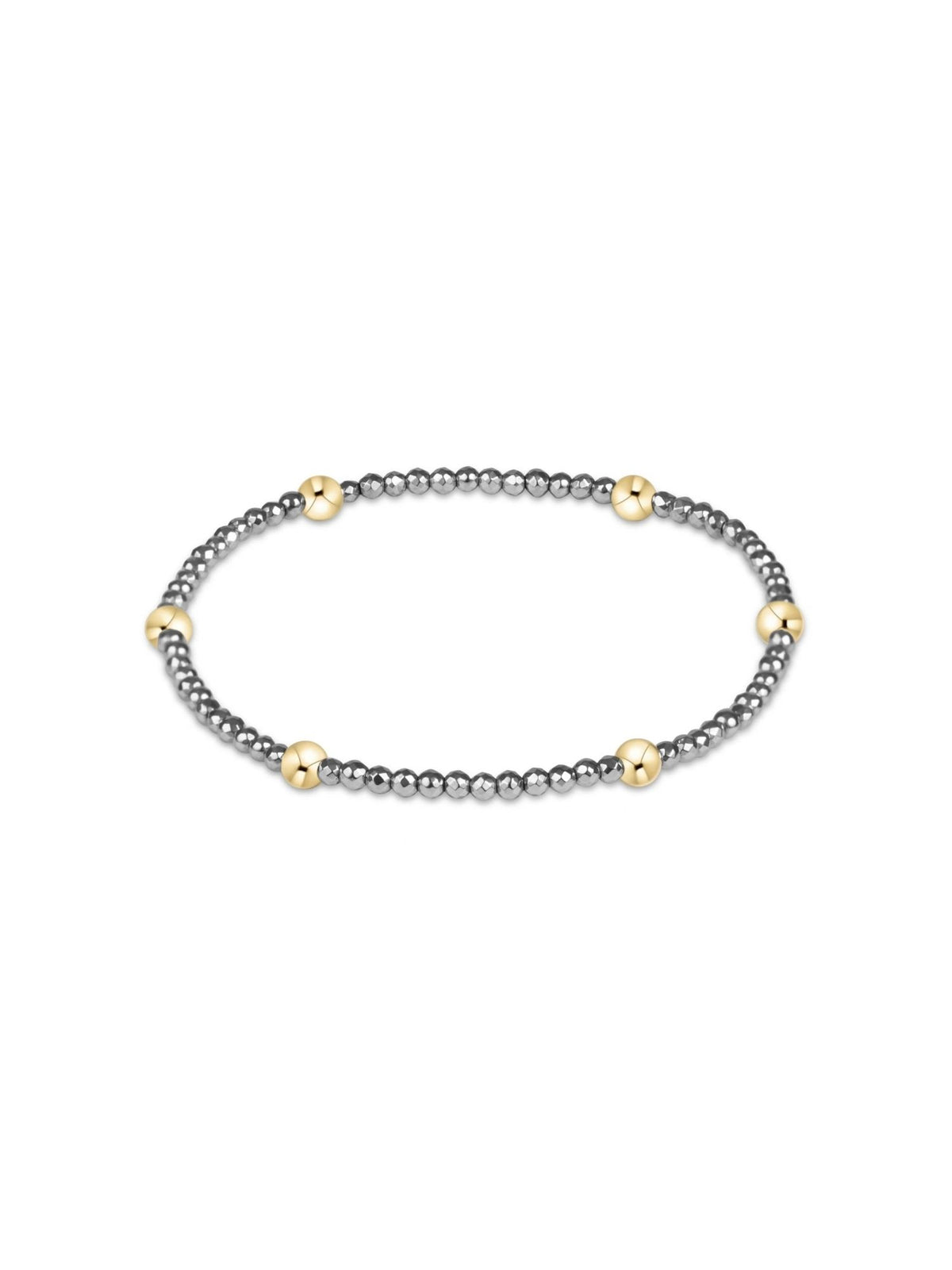 enewton Presence Silver Faceted Hematite Bracelet: 2mm