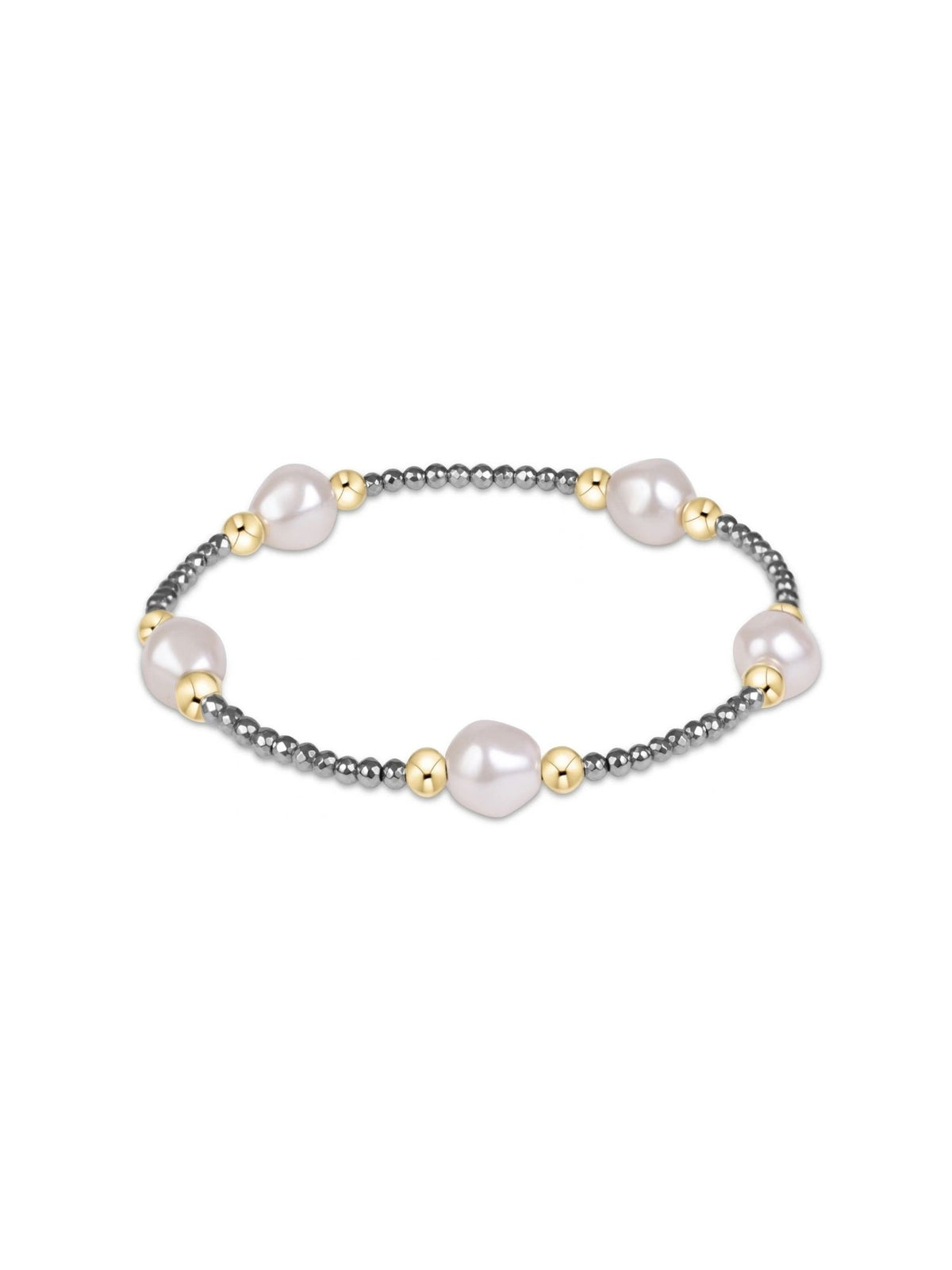 enewton Purpose Admire Pearl 8mm Faceted Hematite Bracelet