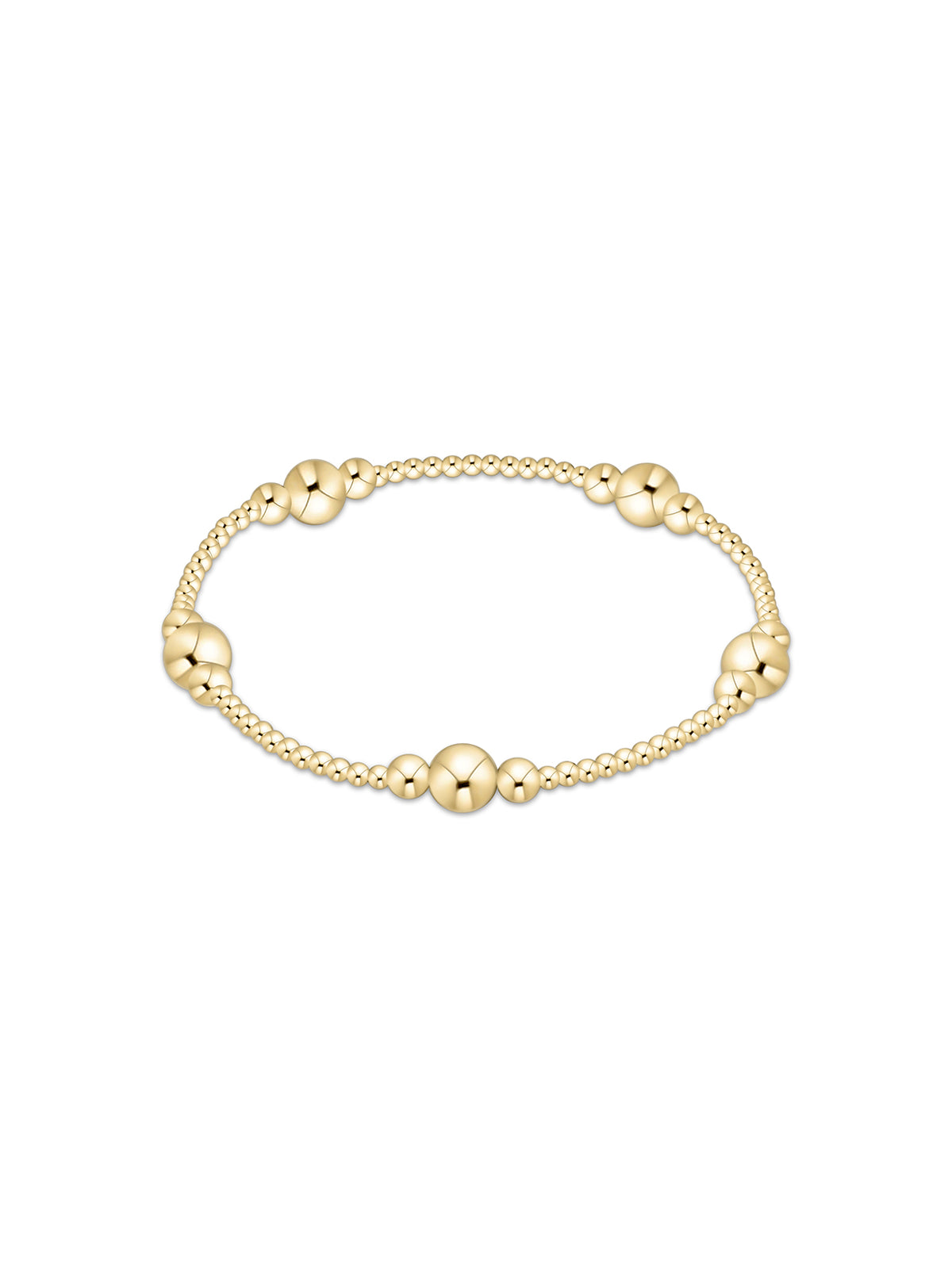 enewton Classic Gold Purpose Pattern 6mm Bead Bracelet Gold