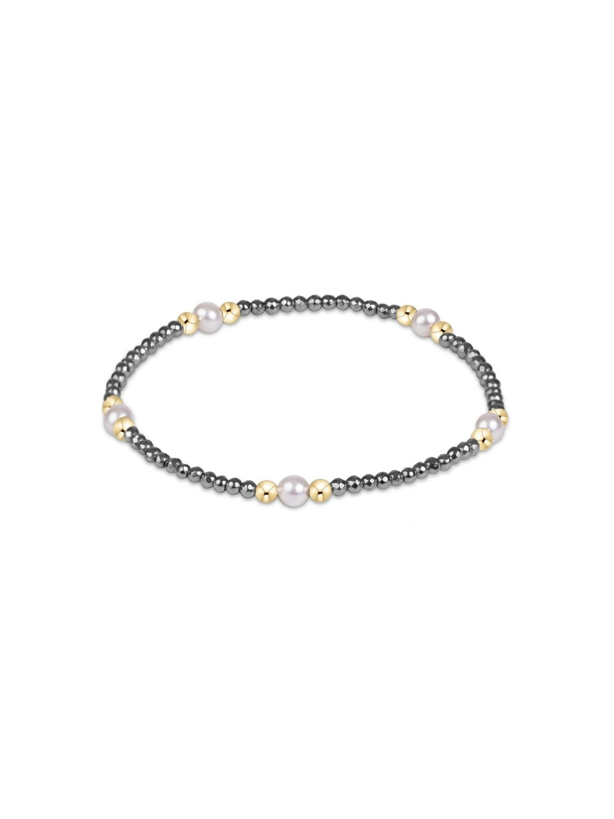 enewton Purpose Pearl Silver Faceted Hematite Bracelet 4mm