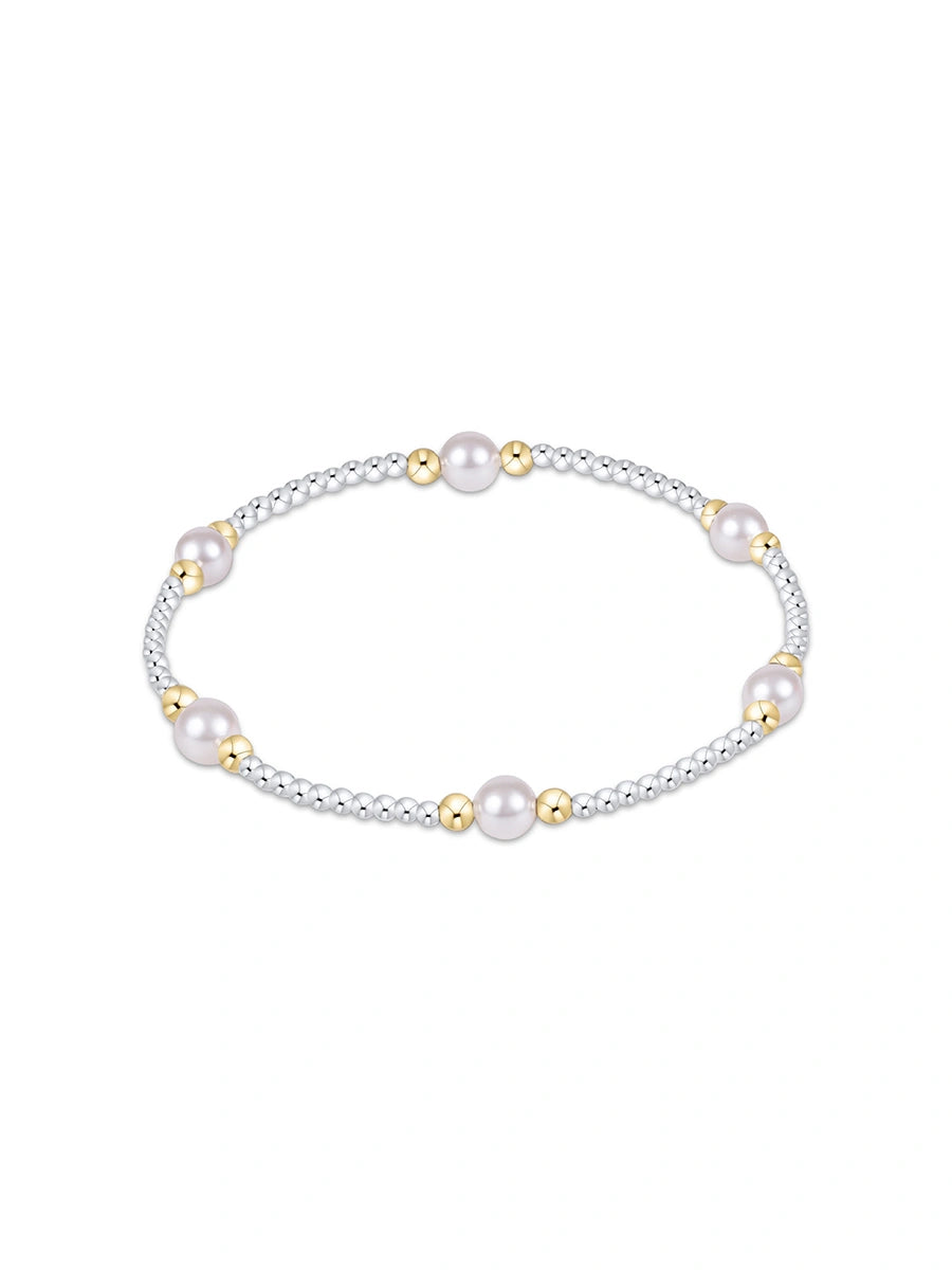 enewton Purpose Pearl 5mm Mixed Metal Bracelet