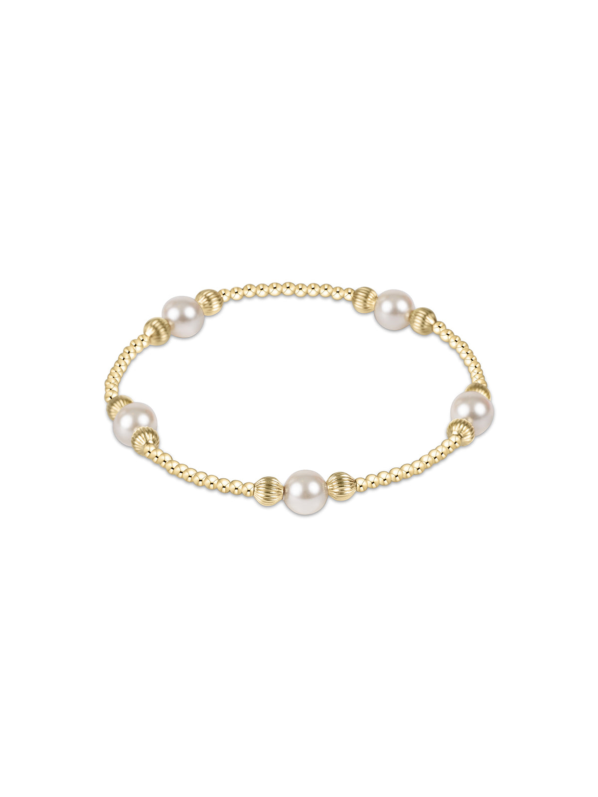 enewton Purpose Dignity Pearl 6mm Bead Bracelet Gold