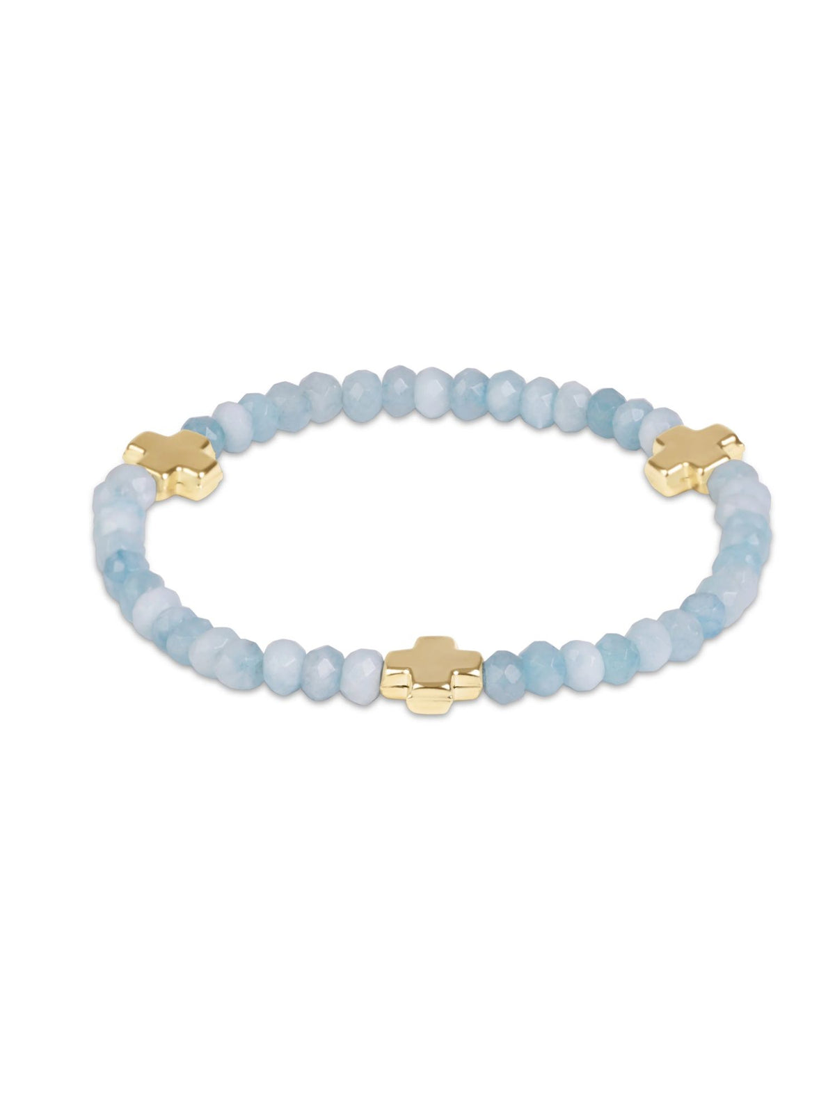 enewton Signature Cross Gold 4mm Gemstone Bracelet