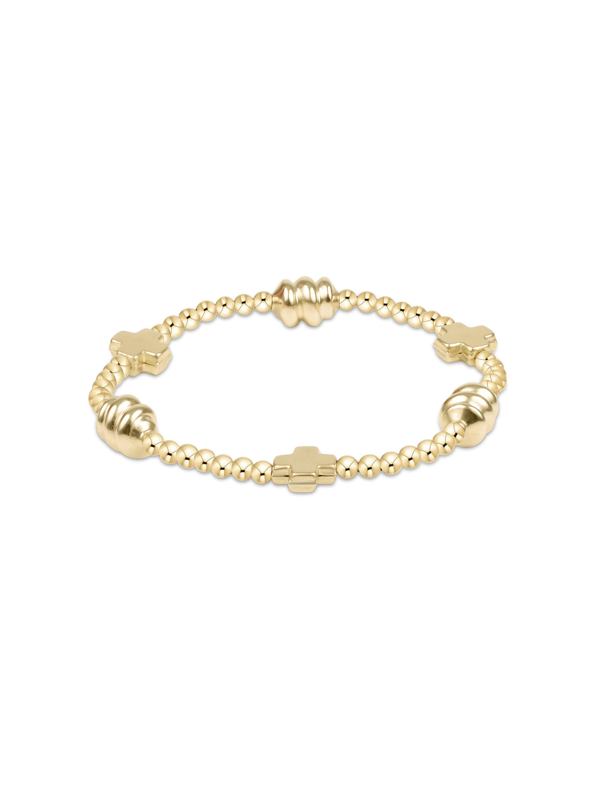 enewton Signature Cross Gold & Admire Gold 3mm Gold Bracelet