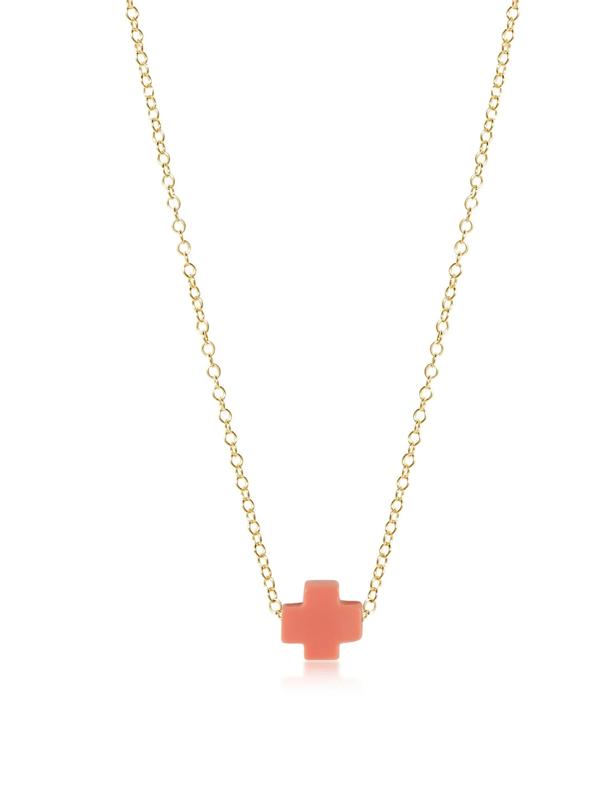 enewton 16" Necklace Gold - Coral Signature Cross