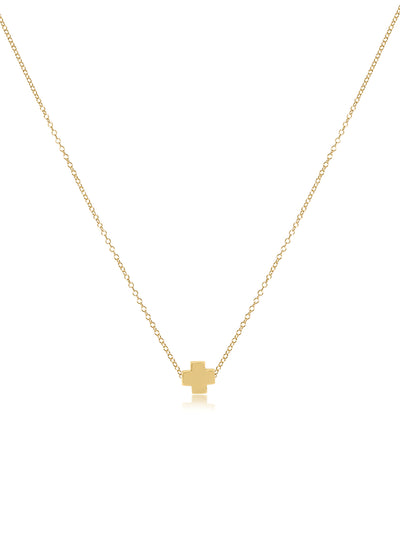 Enewton Small Signature Cross Gold Necklace in Gold