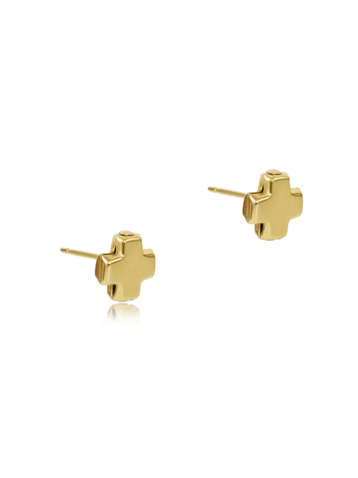 enewton Signature Cross Gold Studs - Gold