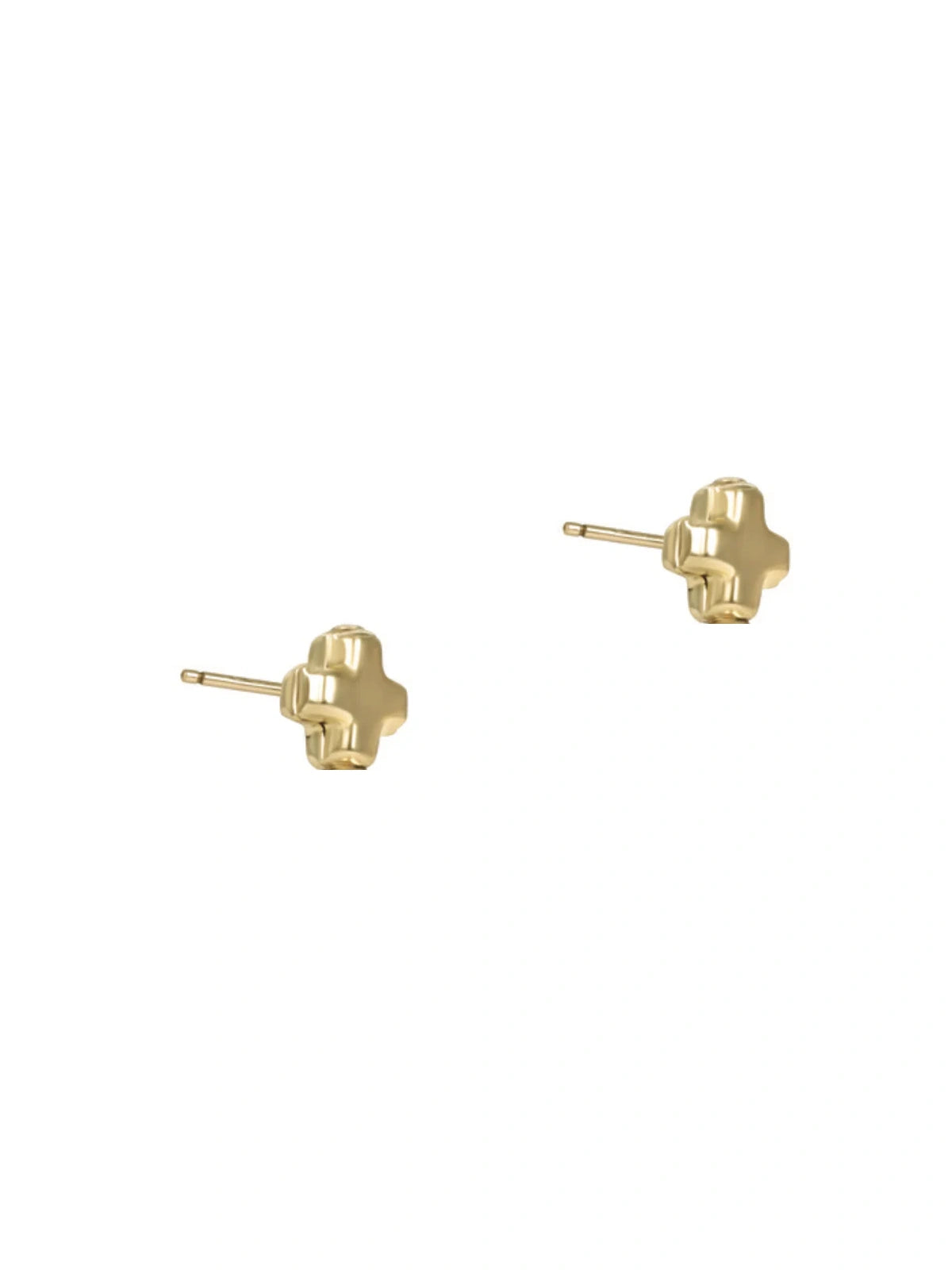 enewton Signature Cross Small Gold Studs - Gold