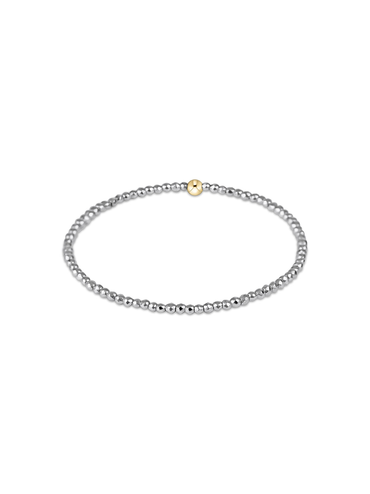 enewton Silver Faceted Hematite 2mm Bead Bracelet Gold