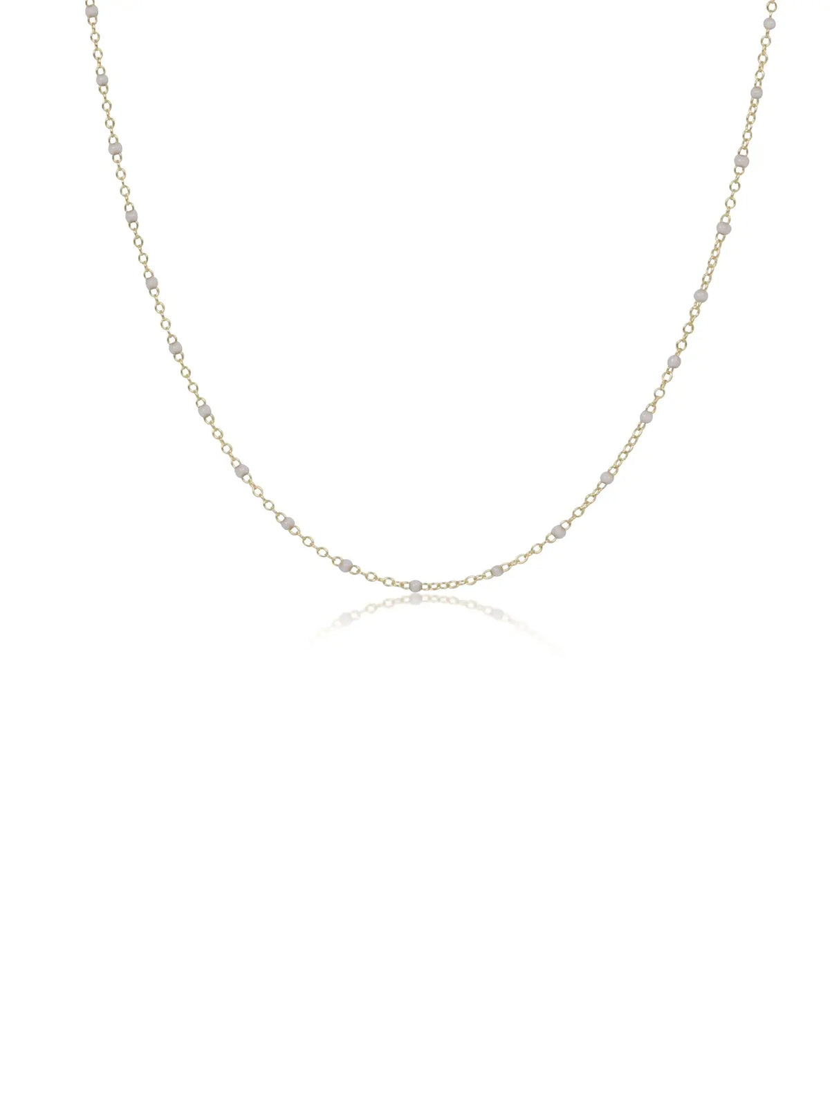 enewton simplicity 2mm pearl and 14k gold-filled chain choker necklace 15"