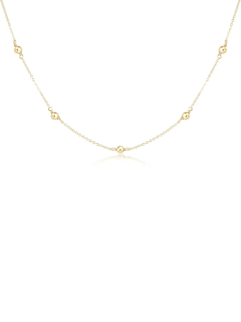 enewton simplicity classic 4mm gold bead chain choker 14k gold-filled necklace 15"