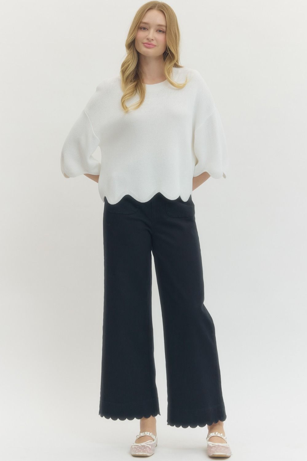 Easy Day Scallop Pants