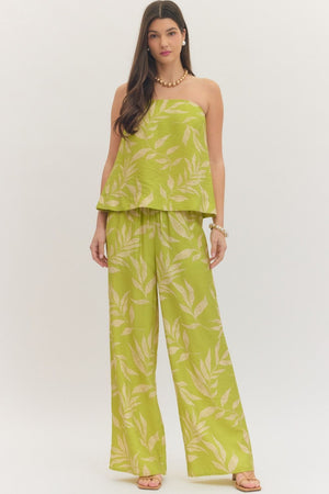 Tropical Ease Botanical Wide Leg Pants