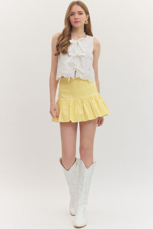 Sunny Days Ruffle Hem Mini Skirt