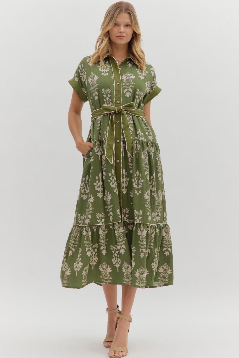 Autumn Botanica Midi Dress