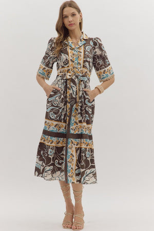 Blooming Charm Floral Midi Dress