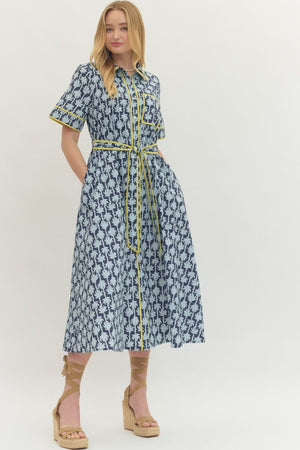 Garden Stroll Botanical Midi Dress