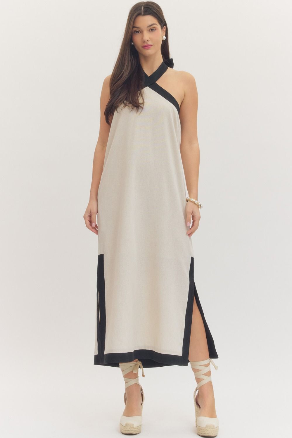 City Chic Cross Neck Midi Dress
