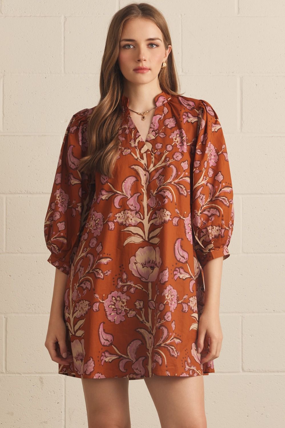 Petals & Charm Floral Mini Dress