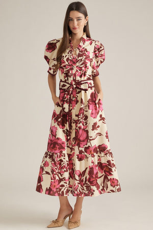 Autumn Rose Midi Dress