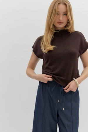 Autumn Glow Mock Neck Pullover
