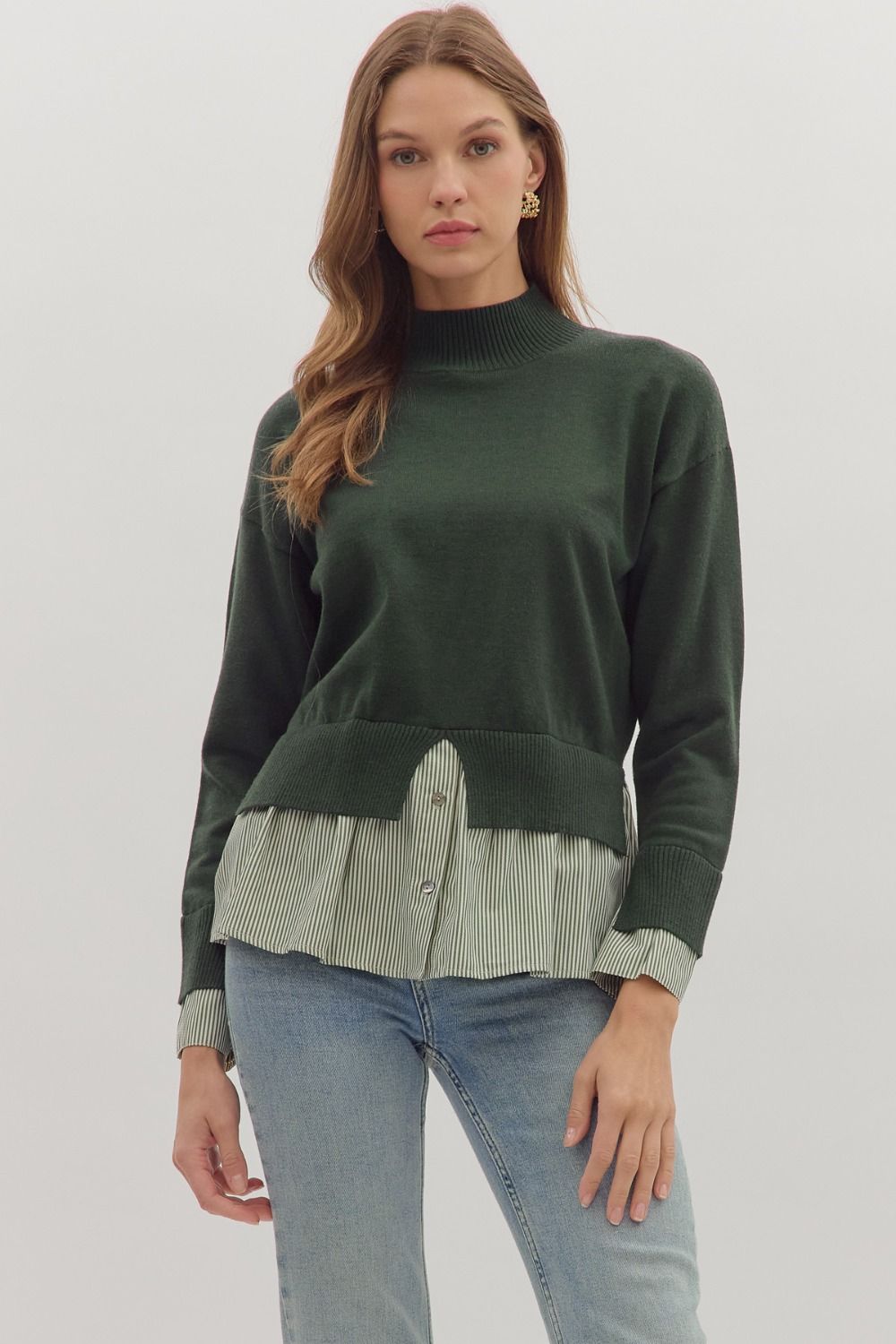 Layered Luxe Mock Neck Top