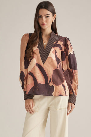 Golden Season Printed Top