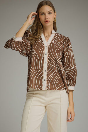 Botanical Breeze Puff Sleeve Top