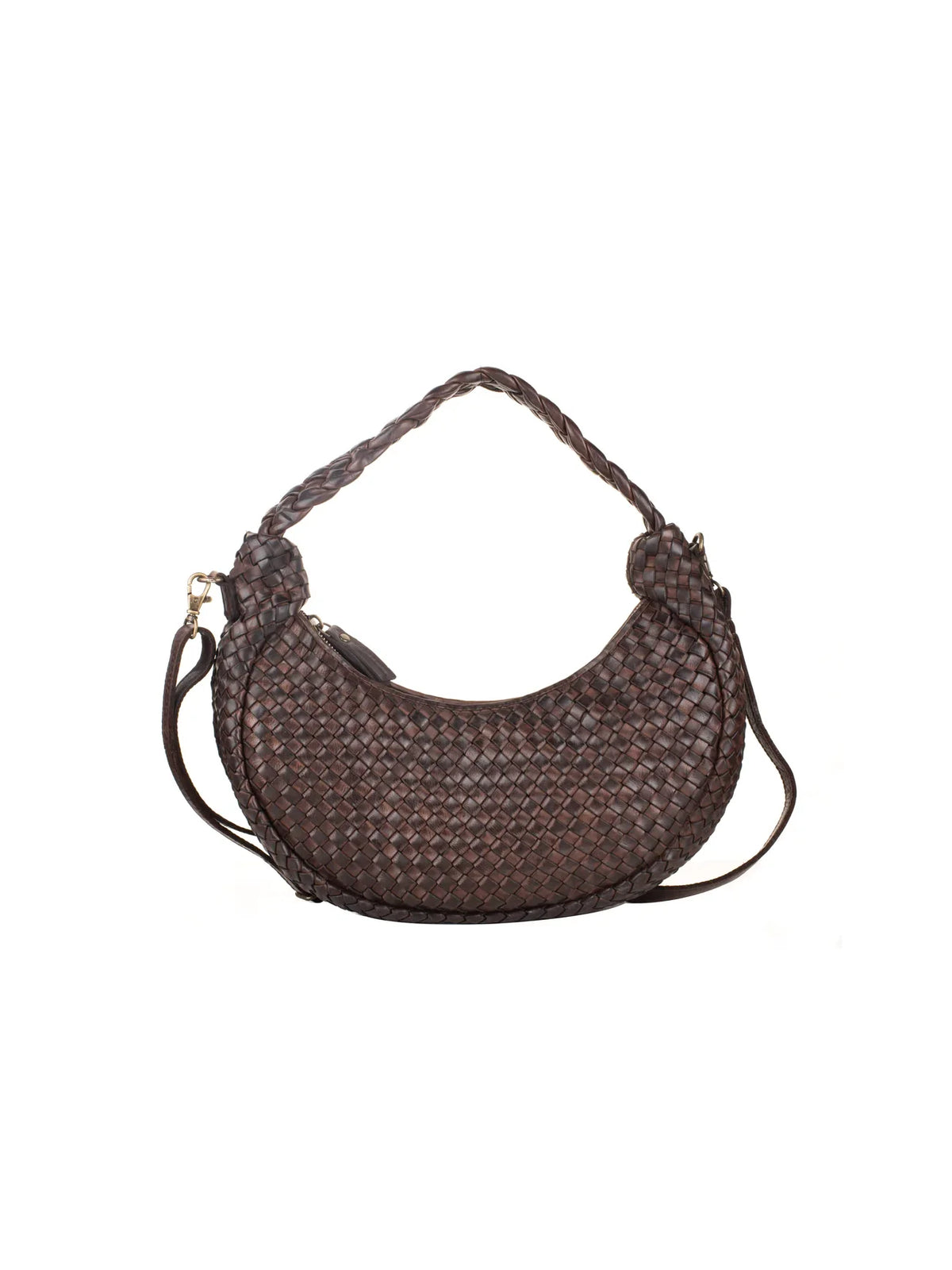 Expressions Milo Camille Washed Leather Crossbody Bag in Chocolate