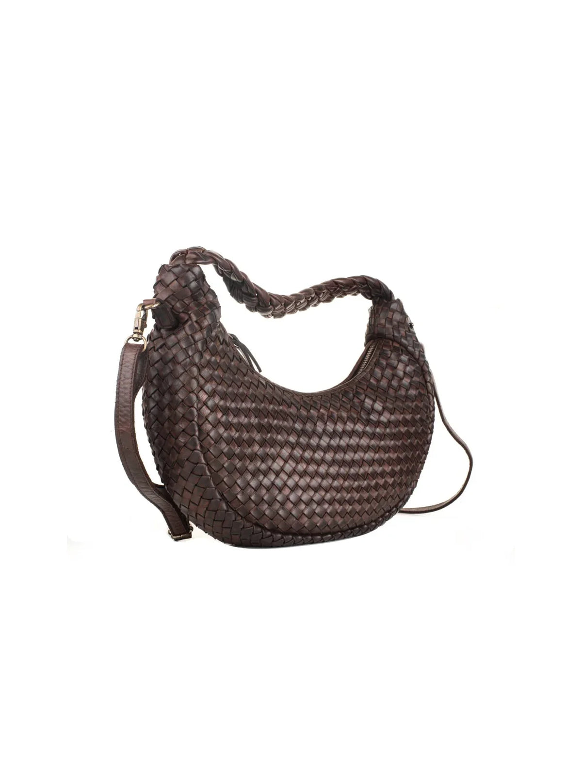Expressions Milo Camille Washed Leather Crossbody Bag in Chocolate