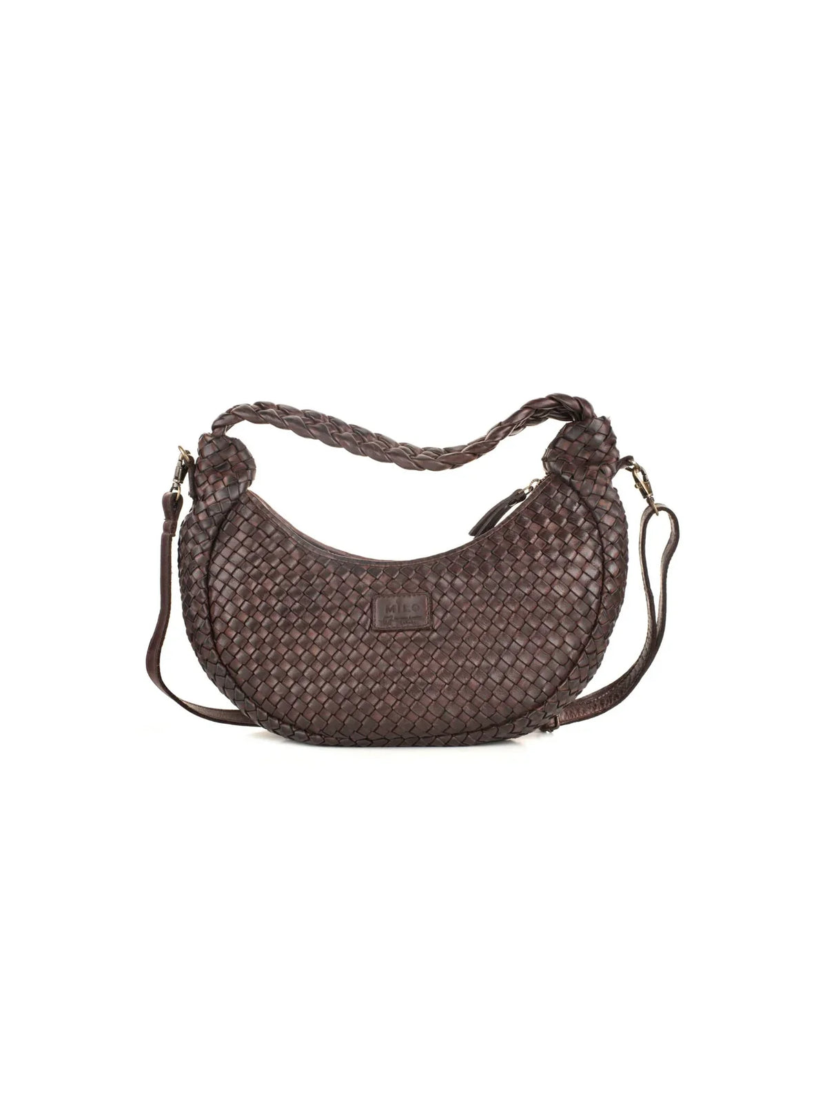 Expressions Milo Camille Washed Leather Crossbody Bag in Chocolate