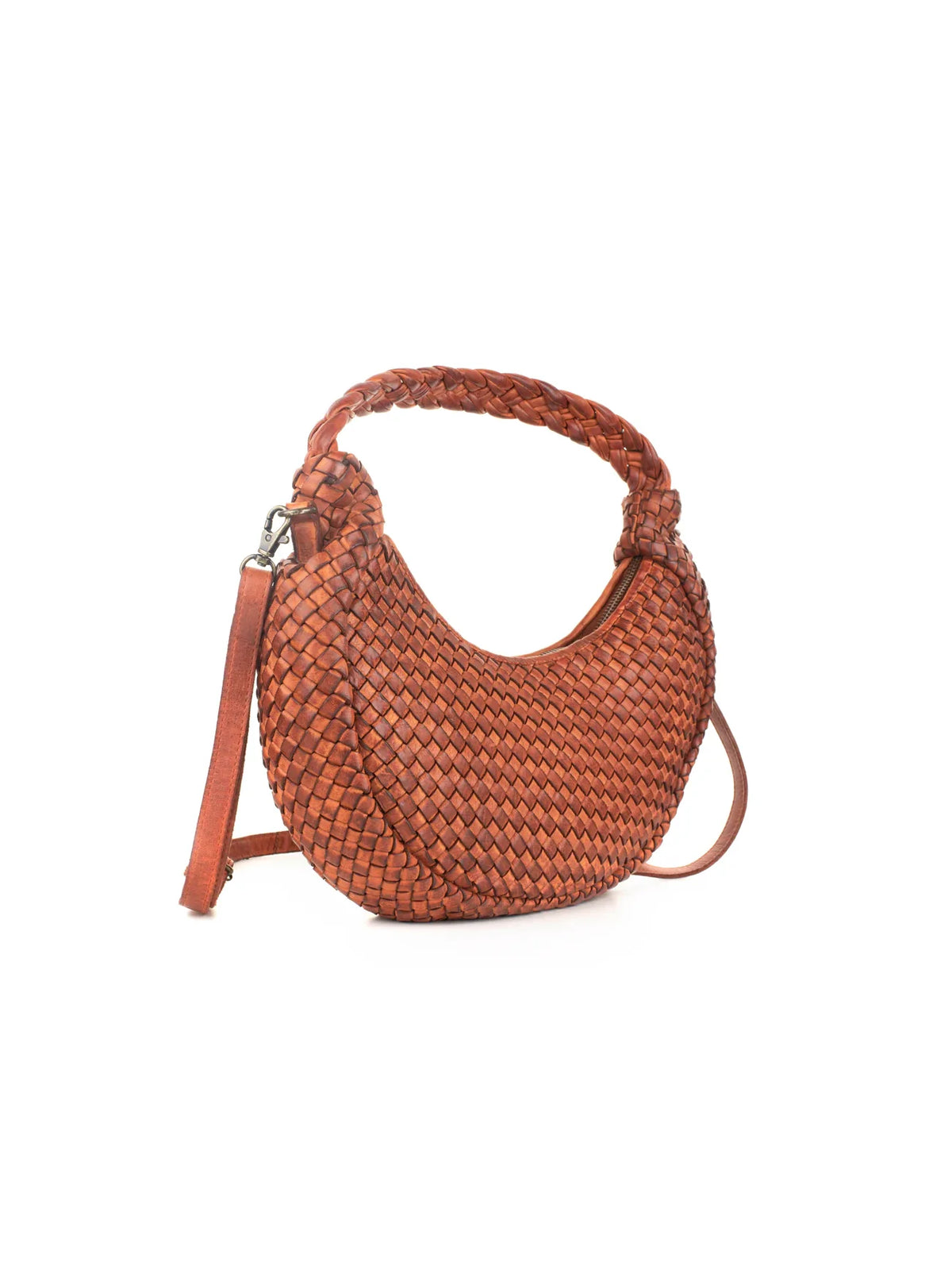Expressions Milo Camille Washed Leather Crossbody Bag in Cognac