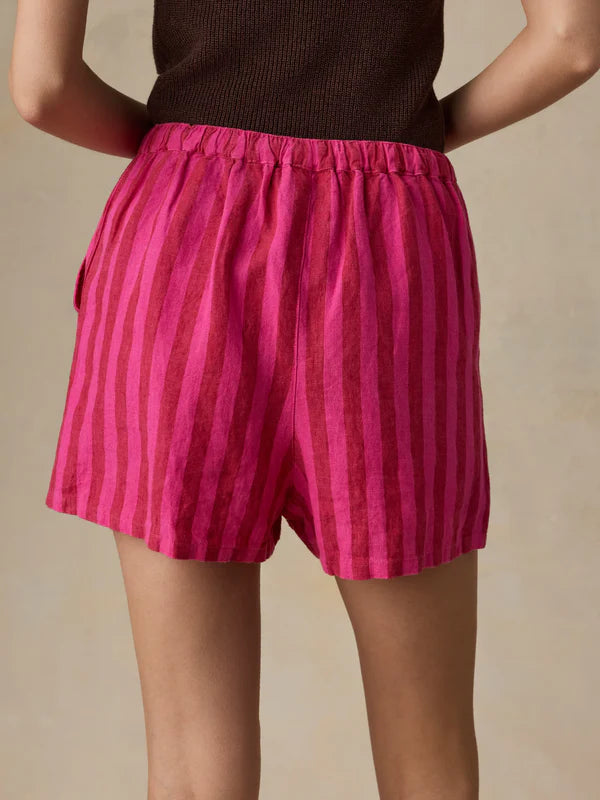 Faherty Laguna Linen Montecito Short sunset pop