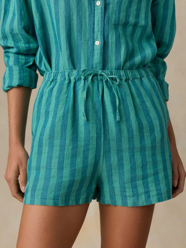 Faherty Laguna Linen Montecito Short glow stripe 