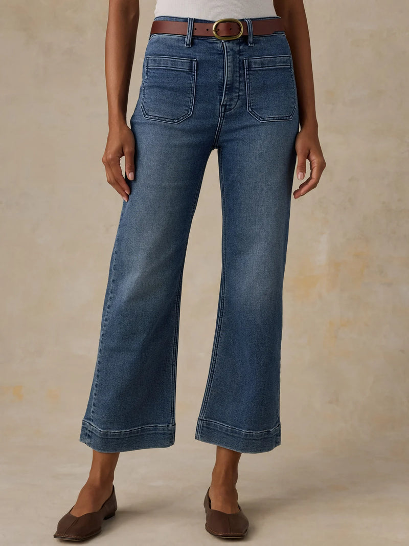 Faherty Stretch Terry Patch Pocket Ankle Pant  riverton 