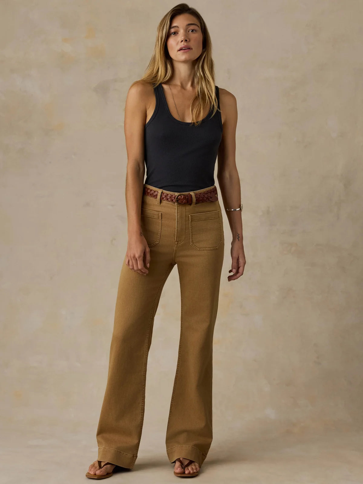 Faherty Stretch Terry Patch Pocket Pant elk brown 