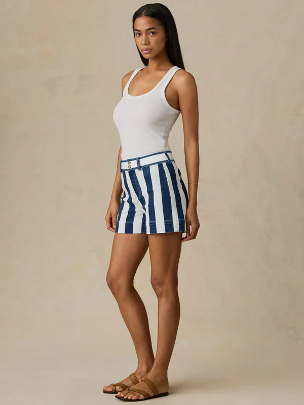 Faherty Stretch Terry Sailor Short portside stripe