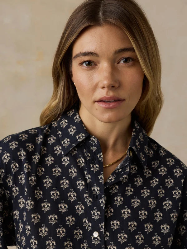 Faherty Suki Blouse  eclipse bloom 