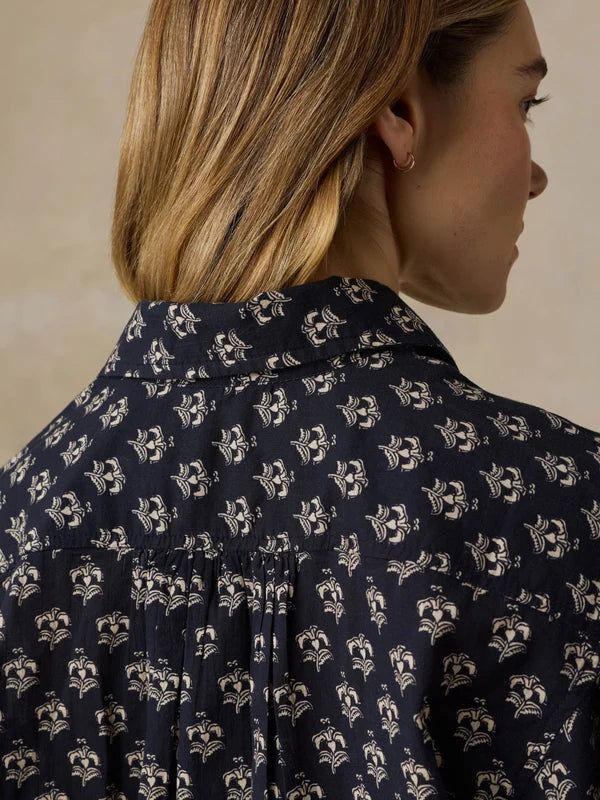 Faherty Suki Blouse  eclipse bloom 
