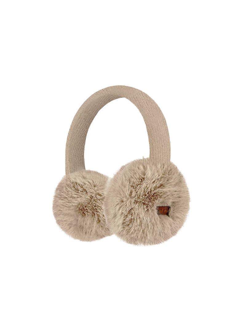 Faux Fur Knitted Earmuff Camel