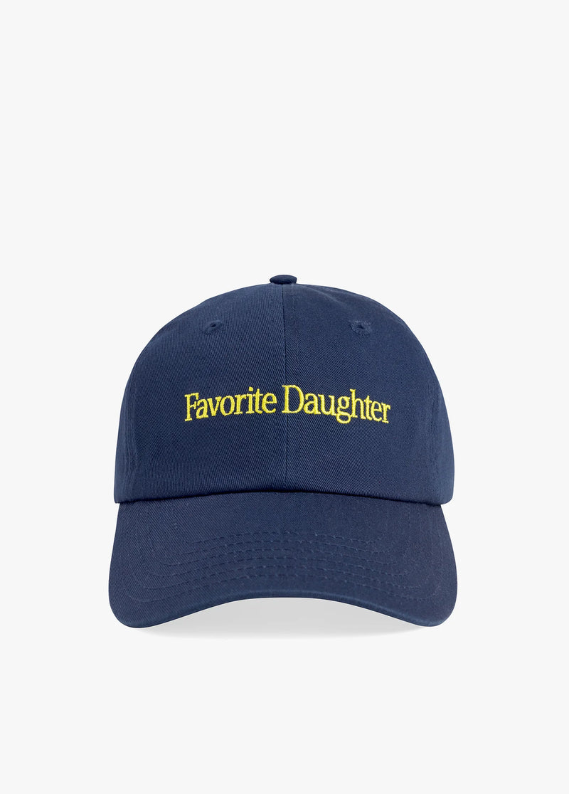 Favorite Daughter Classic Logo Baseball Hat Navy Yellow