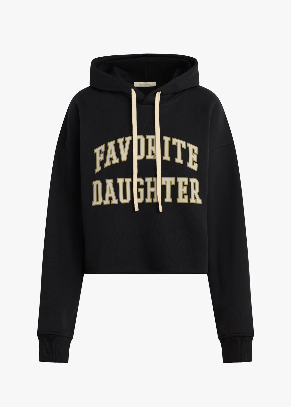 Favorite Daughter Cropped Collegiate Hoodie black stone 