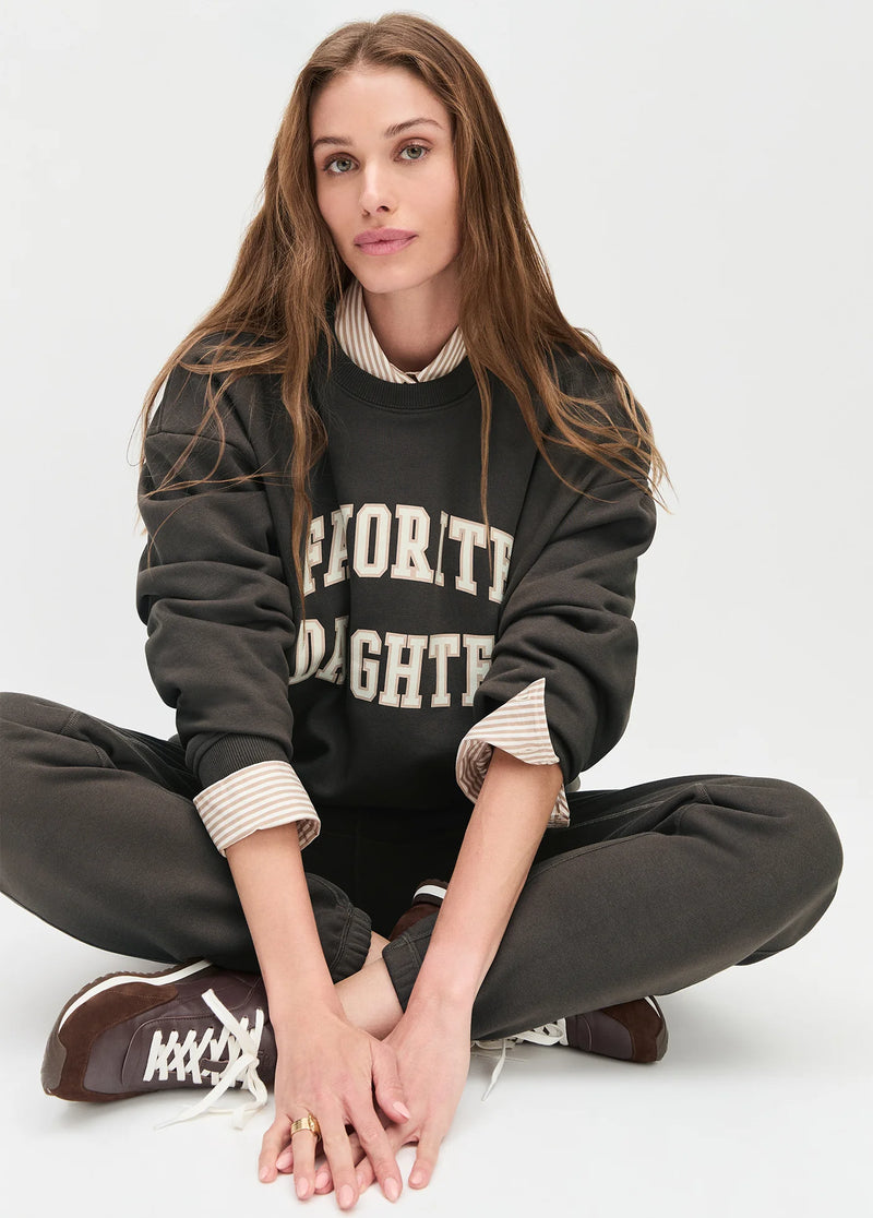 Favorite Daughter Collegiate Sweatshirt Coffee Gardenia