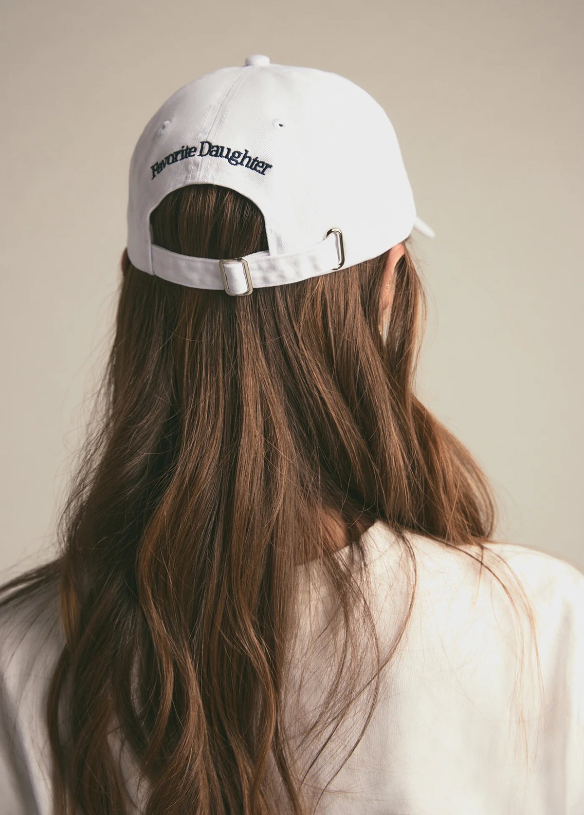 Favorite Daughter Go Sports Baseball Hat in white navy-back