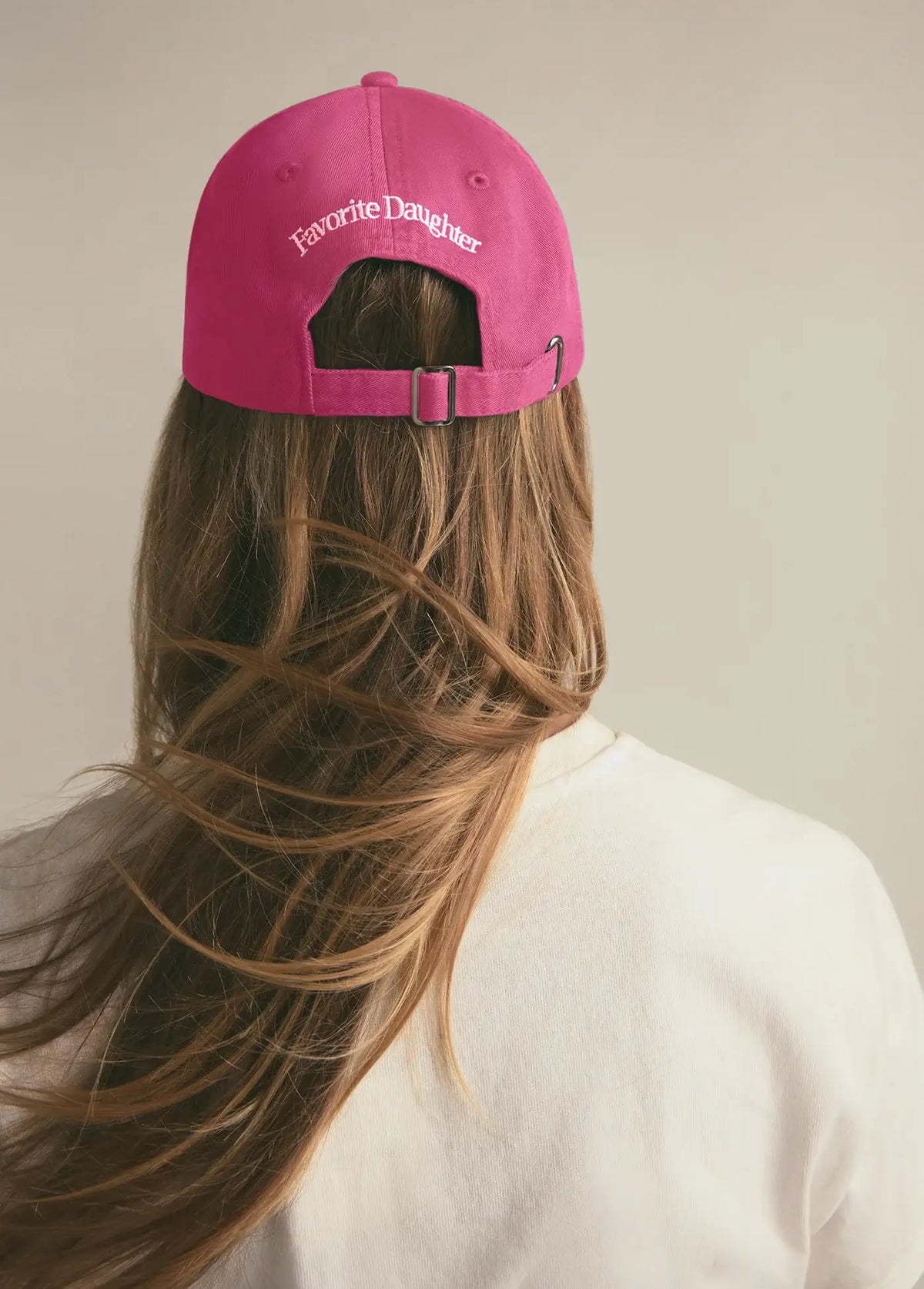 Favorite Daughter Mom of the Year Baseball Hat Pink White