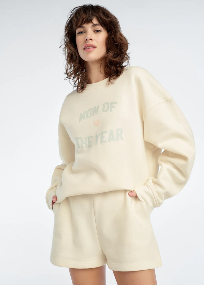 Favorite Daughter Mom Of The Year Sweatshirt gardenia light sage