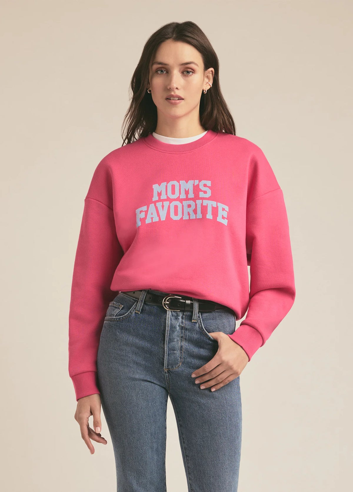 Favorite Daughter Mom's Favorite Sweatshirt in beetroot purple-front