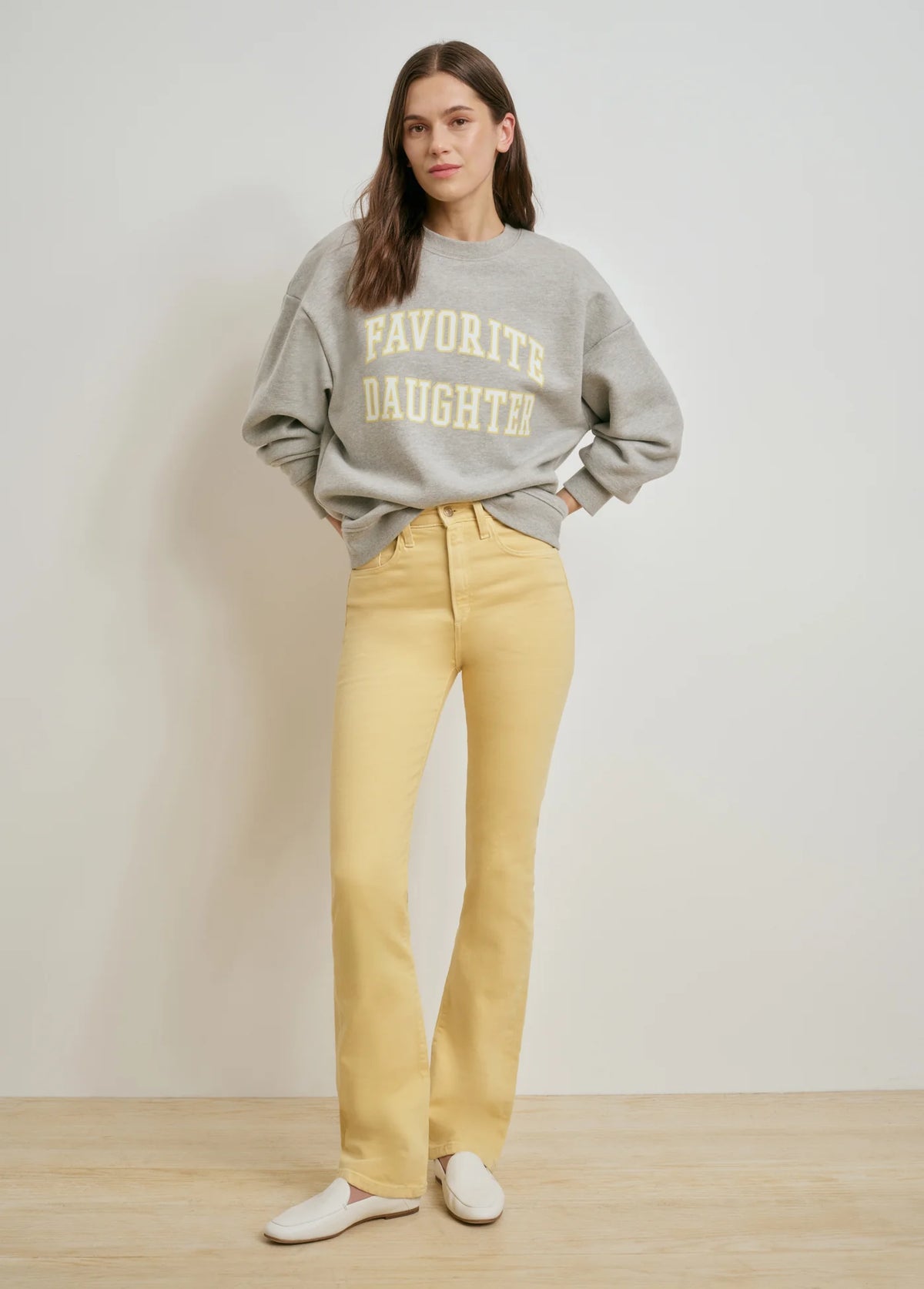 Favorite Daughter Collegiate Sweatshirt heather grey golden 